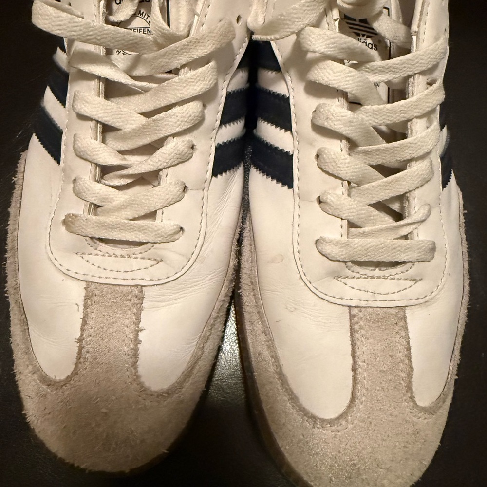 Adidas Men's White and Beige Sneakers